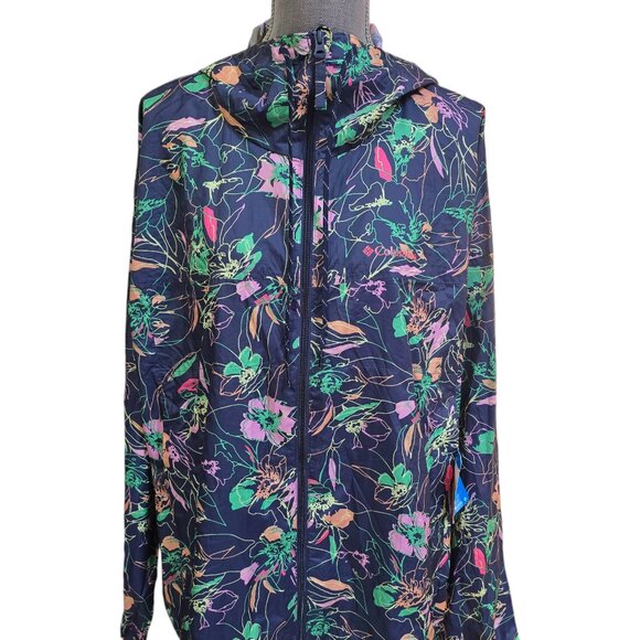 Columbia Women's Flash Challenger Novelty Windbreaker Plus Size 1X NWT - Picture 2 of 5